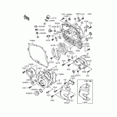Схема узла: Крышка двигателя для Kawasaki KL250 KL250 Super Sherpa