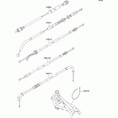 Схема вузла: Троси для Kawasaki EL250 Eliminator 250