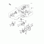 Схема вузла: Starter motor для Kawasaki KL650 KLR650