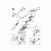 Схема вузла: Кермо & Пульт управління кермовим для Kawasaki KLE650 Versys 650