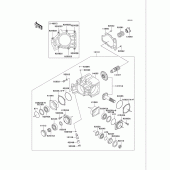 Схема вузла: Переднє конічне зубчасте колесо для Kawasaki VN750 Vulcan 750