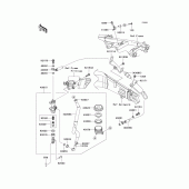 Схема узла: Задний тормозной цилиндр для Kawasaki ZX1400 Ninja ZX-14