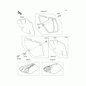 Схема вузла: Side covers для Kawasaki KLX650 KLX650