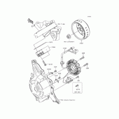 Схема вузла: Генератор та РР для Kawasaki BR125 Z125 Pro