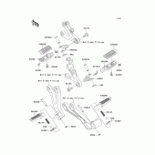 Схема узла: Подножки для Kawasaki ZX600 ZZ-R600