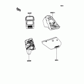 Схема вузла: Decals(ebony)(kmx125-b9) для Kawasaki KMX125