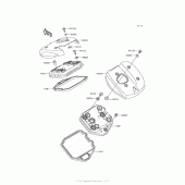Схема вузла: Клапанна кришка Kawasaki VN900 Vulcan 900 Classic LT