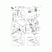 Схема вузла: Паливний бак(1/3)(zx600-e2) для Kawasaki ZX600 Ninja ZX-6