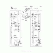 Схема узла: Вилка передней оси для Kawasaki ZX1400 Ninja ZX-14R