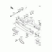 Схема вузла: Задній важіль (маятник) для Kawasaki KLX250 KLX250ES
