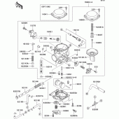 Схема вузла: Карбюратор(1/2) для Kawasaki VN800 Vulcan 800 Classic