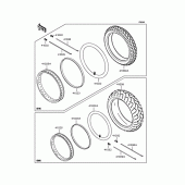 Схема вузла: Колеса (Шини) для Kawasaki BN125 Eliminator