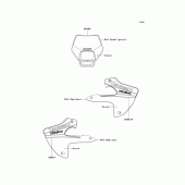 Схема вузла: Decals(a6f)(green) для Kawasaki KLX300R