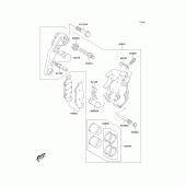 Схема вузла: Переднє гальмо для Kawasaki KLX400 KLX400SR