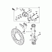 Схема вузла: Переднє гальмо для Kawasaki EX250 Ninja 250