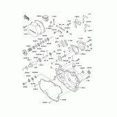 Схема узла: Крышка двигателя для Kawasaki KX500