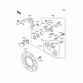 Схема вузла: Заднє гальмо (KLX250-H6) для Kawasaki KLX250 KLX250