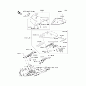 Схема вузла: Сидіння (1/2) для Kawasaki ZR750 Z750R ABS