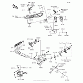 Схема вузла: Вихлопна система Kawasaki ZX636 Ninja ZX-6R ABS KRT Edition