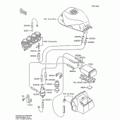 Схема вузла: Fuel evaporative system для Kawasaki ZX600 Ninja 600R