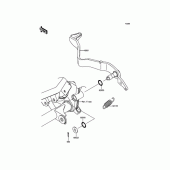 Схема узла: Педаль тормоза для Kawasaki KLX125 KLX125