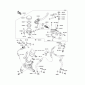 Схема узла: Передний тормозной цилиндр для Kawasaki ZX1000 Z1000SX