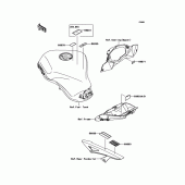 Схема вузла: Інформаційні наклейки для Kawasaki ZX1000 Z1000SX ABS