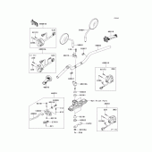 Схема вузла: Кермо & Пульт управління кермовим для Kawasaki KLX125 KLX125