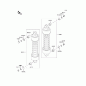 Схема вузла: Підвіска/амортизатор для Kawasaki VN1500 Vulcan 1500 Classic