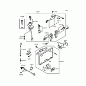 Схема узла: Замок зажигания (ZX900-A10/A11) для Kawasaki ZX900 GPZ900R