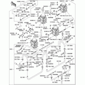Схема вузла: Карбюратор(1/4) для Kawasaki ZX1100 ZZ-R1100
