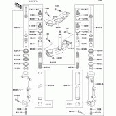 Схема вузла: Вилка передньої осі для Kawasaki ZR1100 ZRX1100-II