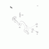 Схема узла: Лапка тормоза для Kawasaki KX125