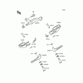 Схема вузла: Підніжки для Kawasaki KLX250 KLX250ES