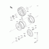 Схема вузла: Зчеплення для Kawasaki VN800 Vulcan 800 Classic
