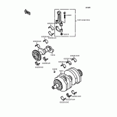 Схема вузла: Колінчастий вал для Kawasaki EL250 Eliminator 250LX