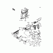Схема вузла: Вихлопна система для Kawasaki ZR800 Z800 ABS