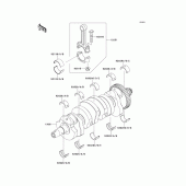 Схема вузла: Колінчастий вал для Kawasaki ZR750 Z750R ABS