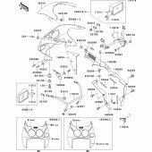 Схема вузла: Cowling(1/2)(zx750-l3) для Kawasaki ZX750 ZXR750