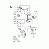 Схема вузла: Стартер електричний & Привід стартера для Kawasaki BN125 Eliminator