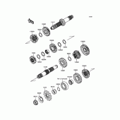 Схема вузла: Трансмісія для Kawasaki KX450 KX450F