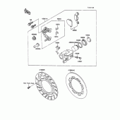 Схема узла: Передний тормоз для Kawasaki KX100