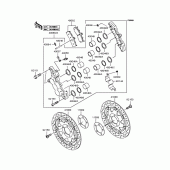 Схема вузла: Переднє гальмо (A5) для Kawasaki ZR1200 ZRX1200R