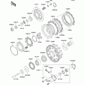 Схема узла: Сцепление для Kawasaki ZR1100 ZRX1100-II