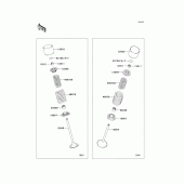 Схема узла: Клапан(ы) для Kawasaki KLX250 KLX250S