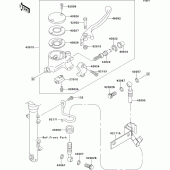Схема узла: Передний тормозной цилиндр для Kawasaki EJ650 W650