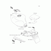 Схема вузла: Інформаційні наклейки для Kawasaki ZX900 Ninja ZX-9R