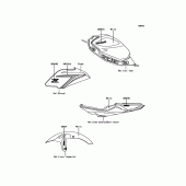 Схема вузла: Decals(White) для Kawasaki ER650 Z650 ABS