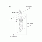 Схема узла: Задний амортизатор(ы) для Kawasaki ZX1000 Ninja ZX-10R