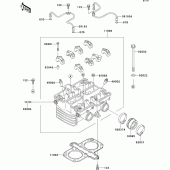 Схема вузла: Головка циліндра для Kawasaki ER500 ER-5